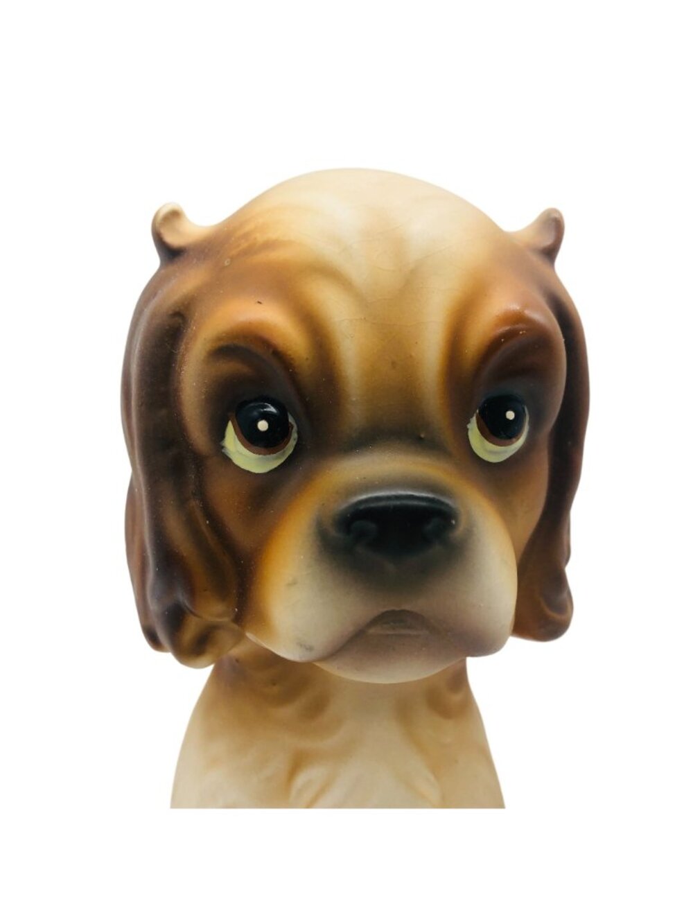 Wales Japan Ceramic Spaniel Dog Sitting Big Eyes Kitsch Vintage MCM 9" - Picture 2 of 12